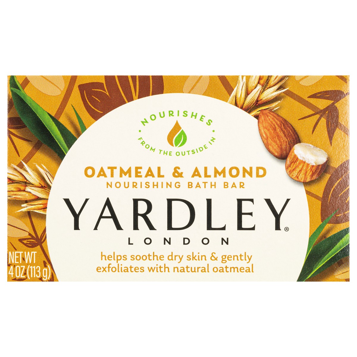 slide 1 of 7, Yardley London Nourishing Bath Soap Bar Oatmeal & Almond, Helps Soothe Dry Skin & Gently Exfoliates with Natural Oatmeal, 4.0 oz Bath Bar, 1 Soap Bar, 4 oz