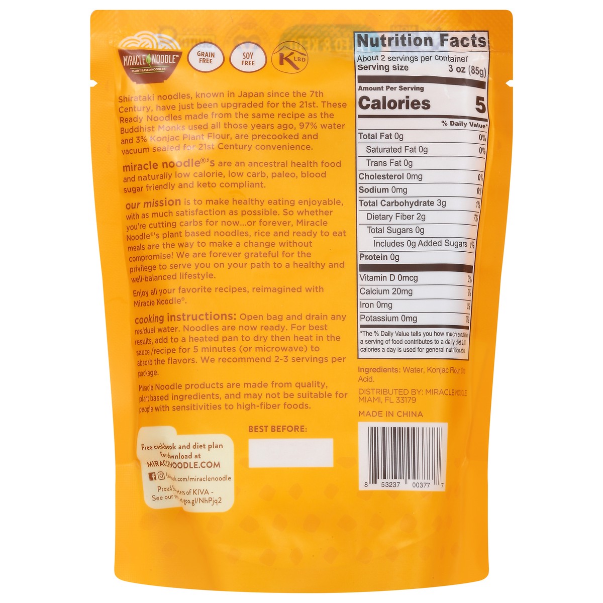 slide 5 of 14, Miracle Noodle Kitchen Angel Hair Style Noodles 7 oz, 7 oz