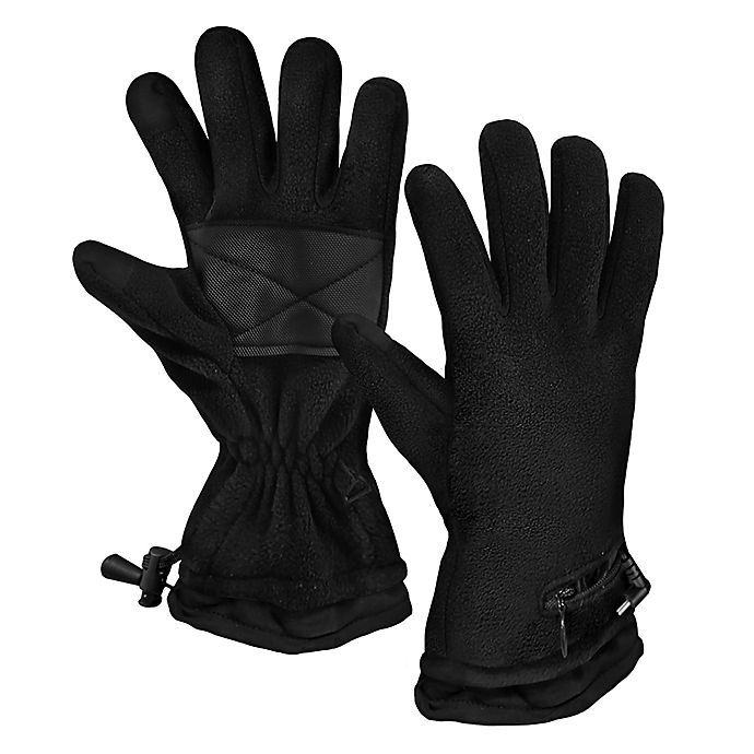 slide 2 of 4, ActionHeat One Size AA Battery Heated Fleece Gloves - Black, 1 ct