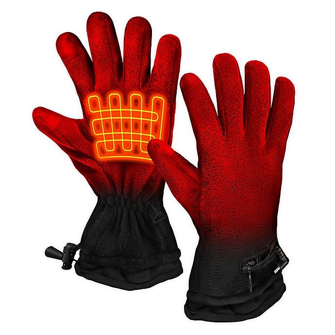 slide 1 of 4, ActionHeat One Size AA Battery Heated Fleece Gloves - Black, 1 ct