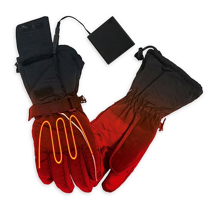 slide 1 of 7, ActionHeat Men's Battery Heated Gloves - Black, 1 ct