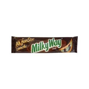 slide 1 of 1, Milky Way Milkyway - Fun Size Snacks, Rich Chocolate, Creamy Caramel, Smooth Nougat., 10 ct; 5.77 oz; 163.6 gram