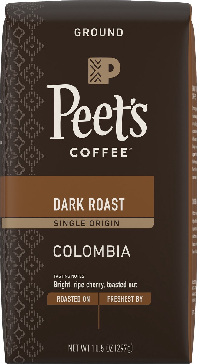 slide 7 of 9, Peet's Coffee, Single Origin Colombia, Dark Roast Ground Coffee - 10.5oz Bag, 10.5 oz