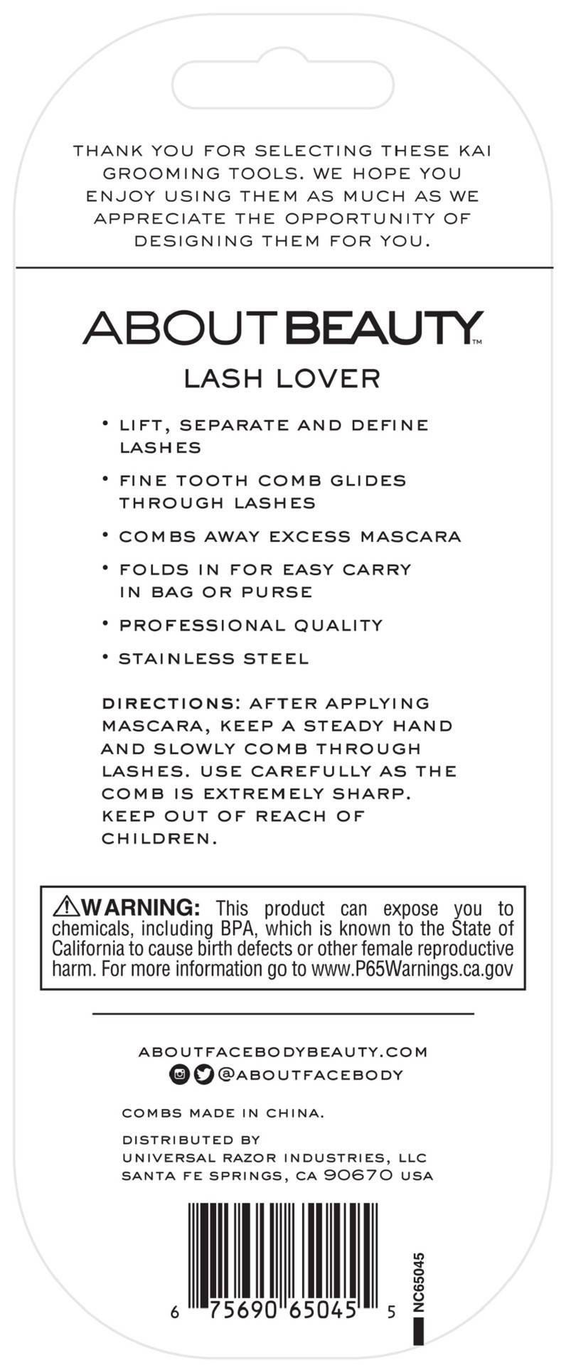 slide 4 of 4, About Beauty Lash Lover Travel Size Folding Eye Lash Comb & Brush, 2 ct