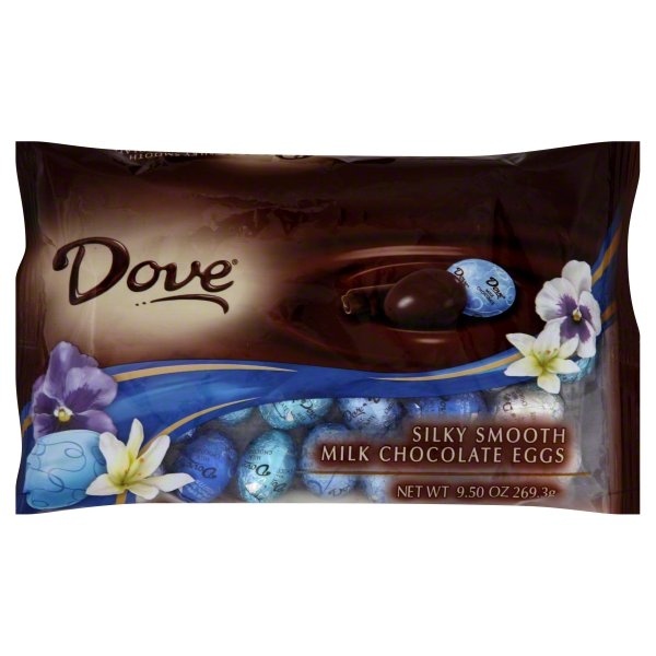 slide 1 of 1, Dove Milk Chocolate Easter Eggs, 1 ct