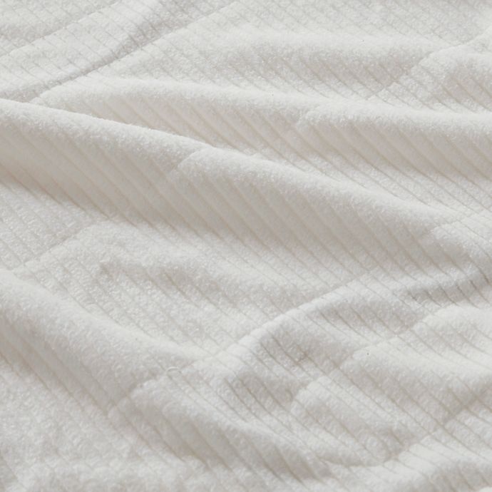 slide 2 of 4, Beautyrest Heated Ribbed Micro Fleece Full Blanket - Ivory, 1 ct