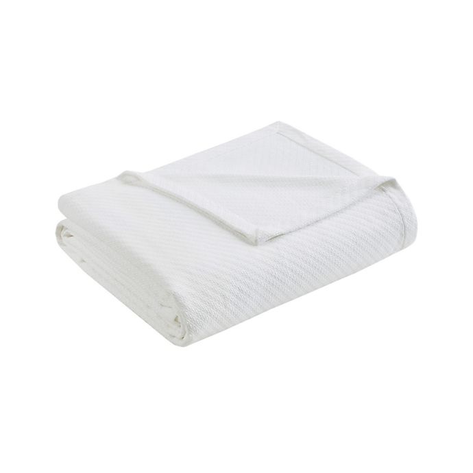slide 1 of 6, Madison Park Liquid Cotton Twin Blanket - White, 1 ct