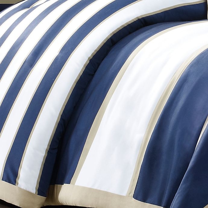 slide 5 of 6, Mi Zone Ashton Stripe Printed Twin/Twin XL Comforter Bedding Set - Navy, 1 ct