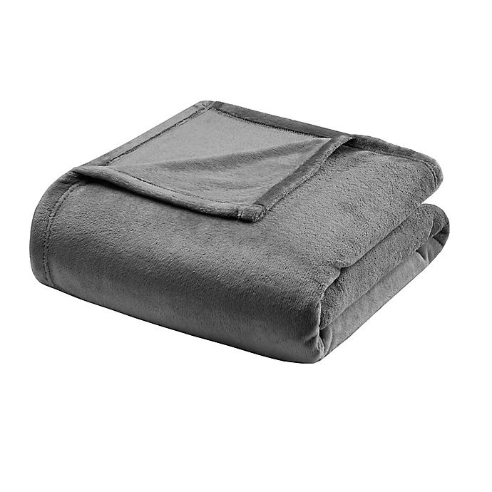 slide 1 of 2, Comfort Classics MicroLight Full/Queen Blanket - Grey, 1 ct