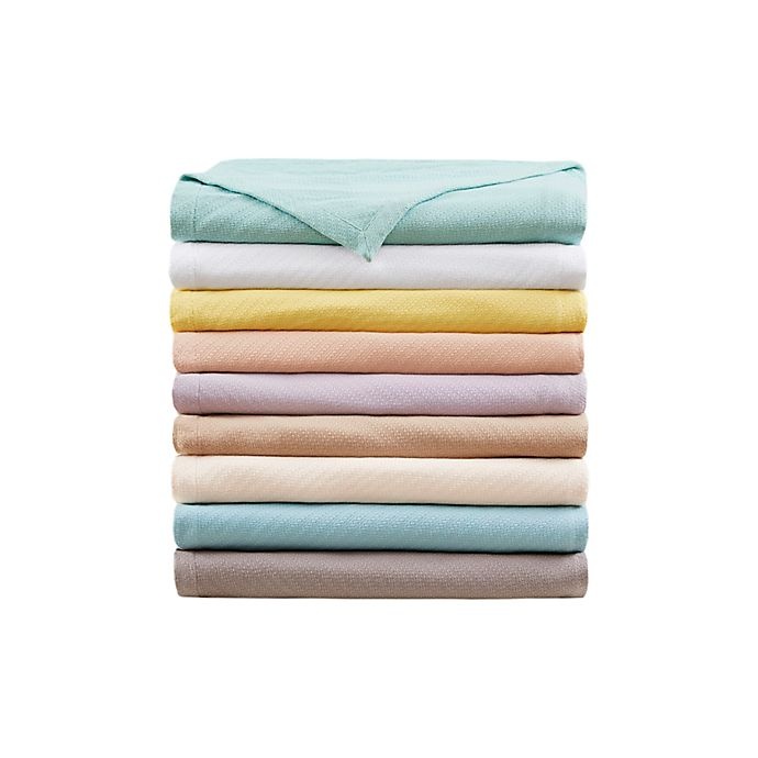 slide 2 of 6, Madison Park Liquid Cotton Twin Blanket - Linen, 1 ct