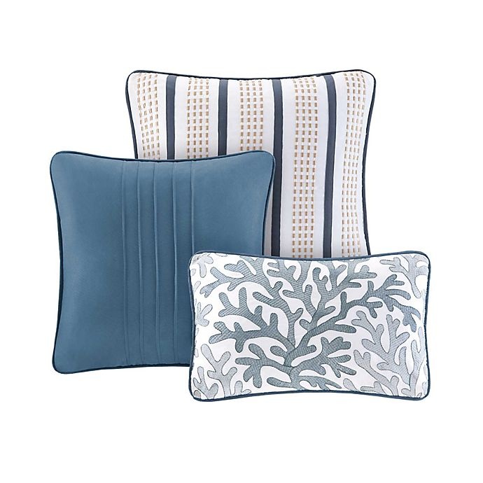 slide 6 of 8, Madison Park Bayside Twin/Twin XL Coverlet Set - Blue, 1 ct