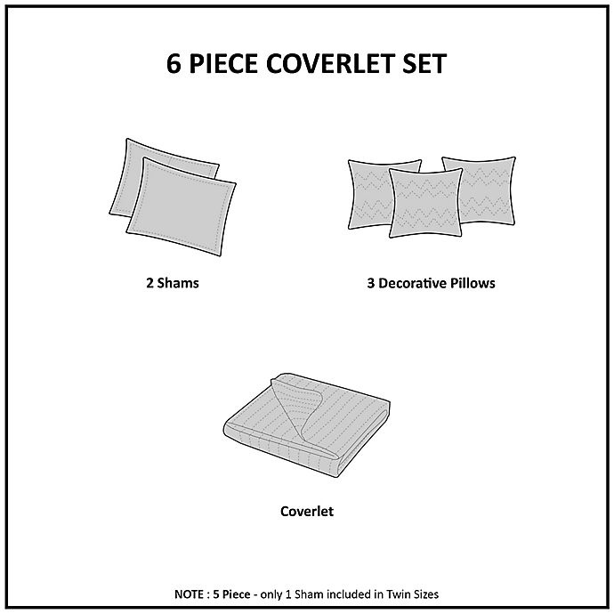 slide 8 of 9, Madison Park Tissa Reversible King Coverlet Set, 1 ct