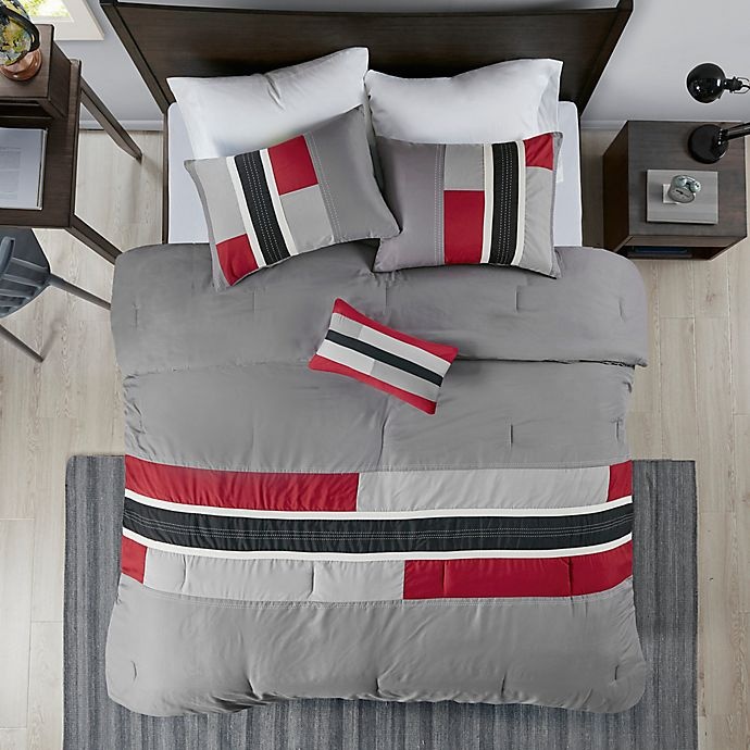 slide 4 of 8, Mi Zone Pipeline Twin/Twin XL Comforter Set - Red, 1 ct