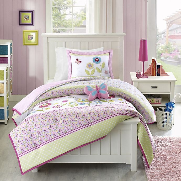 slide 3 of 7, Mi Zone Mizone Kids Spring Bloom Reversible Full/Queen Comforter Set, 1 ct