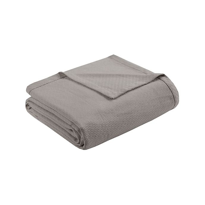 slide 1 of 6, Madison Park Liquid Cotton Twin Blanket - Grey, 1 ct