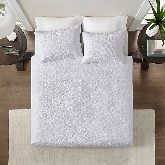 slide 3 of 8, Madison Park Quebec Reversible Twin/Twin XL Coverlet Set - White, 2 ct
