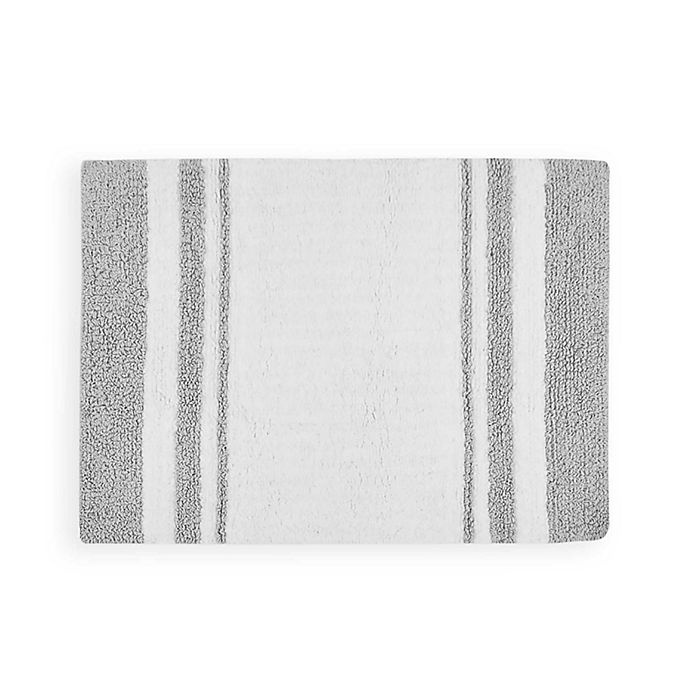 slide 1 of 6, Madison Park Spa Cotton Reversible Cotton Bath Rug - Grey, 20 in x 30 in