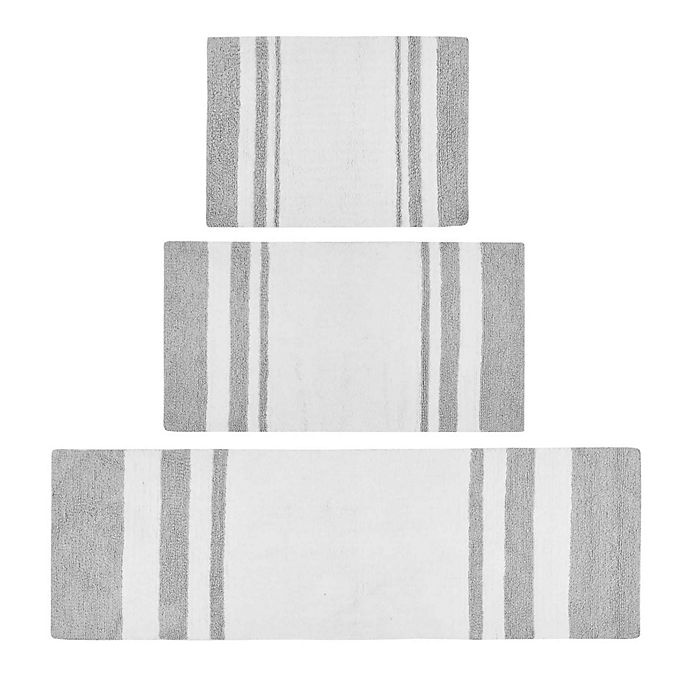 slide 3 of 6, Madison Park Spa Cotton Reversible Cotton Bath Rug - Grey, 20 in x 30 in