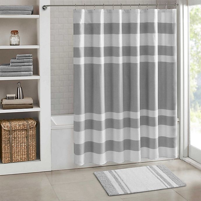 slide 5 of 6, Madison Park Spa Cotton Reversible Cotton Bath Rug - Grey, 20 in x 30 in