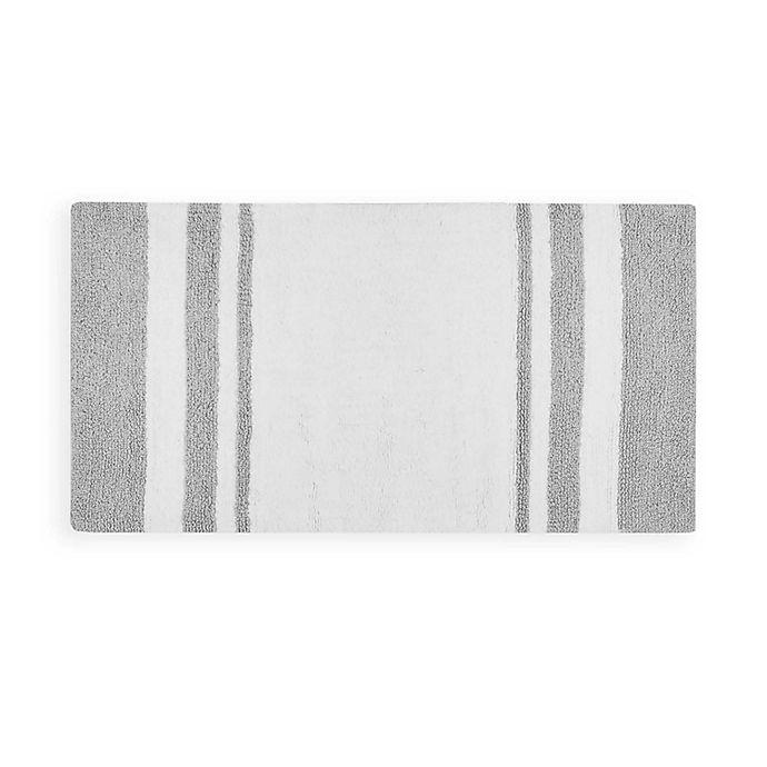 slide 1 of 7, Madison Park Spa Cotton Reversible Cotton Bath Rug - Grey, 27 in x 45 in