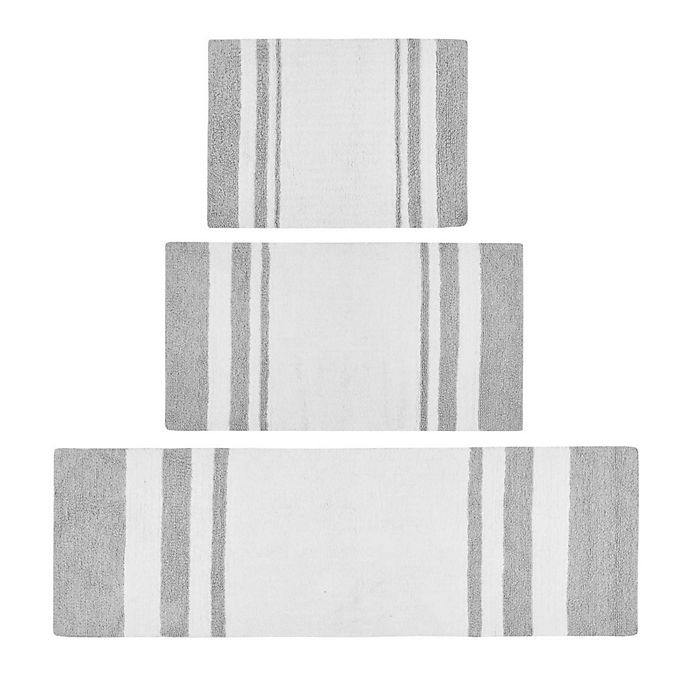 slide 3 of 7, Madison Park Spa Cotton Reversible Cotton Bath Rug - Grey, 27 in x 45 in