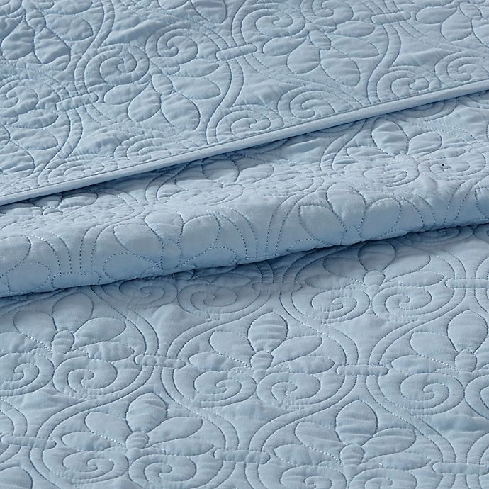 slide 6 of 7, Madison Park Quebec Reversible Queen Bedspread Set - Blue, 1 ct
