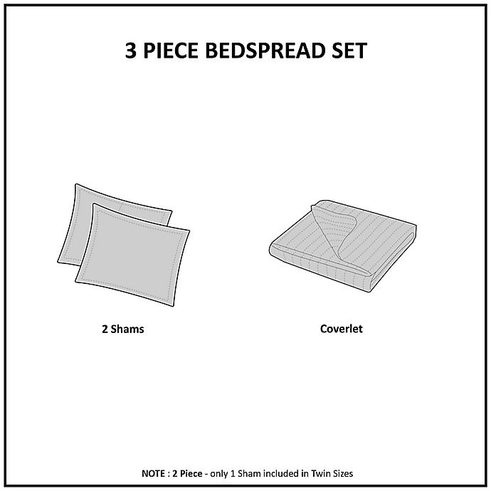slide 8 of 8, Madison Park Quebec Reversible Queen Bedspread Set - Khaki, 1 ct