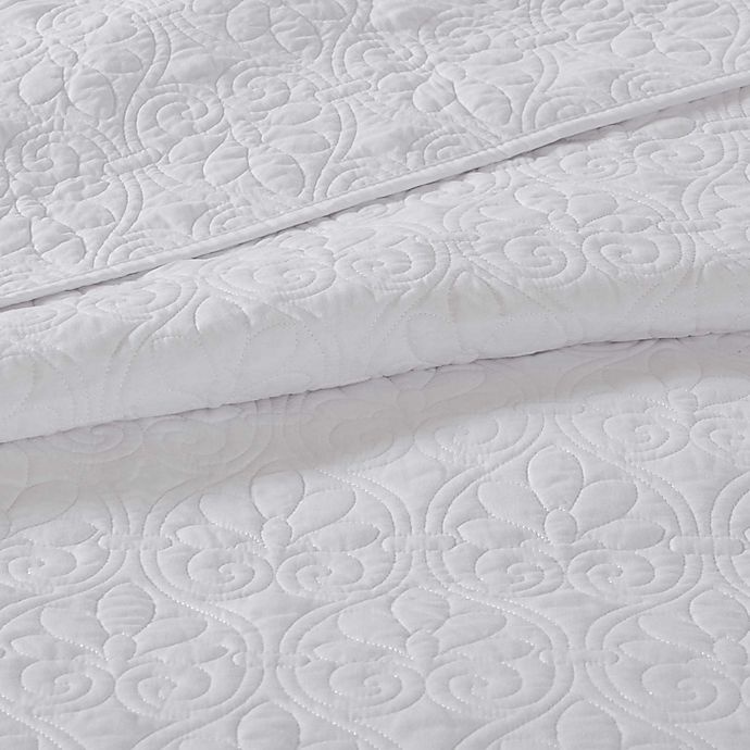 slide 4 of 5, Madison Park Quebec Reversible Queen Bedspread Set - White, 1 ct