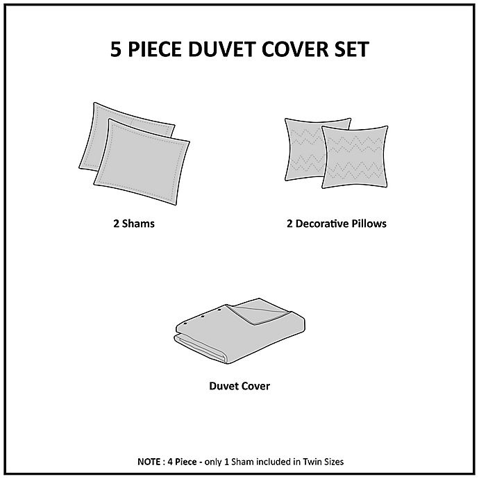 slide 6 of 6, Madison Park Ronan King/California King Duvet Cover Set - Blue, 1 ct