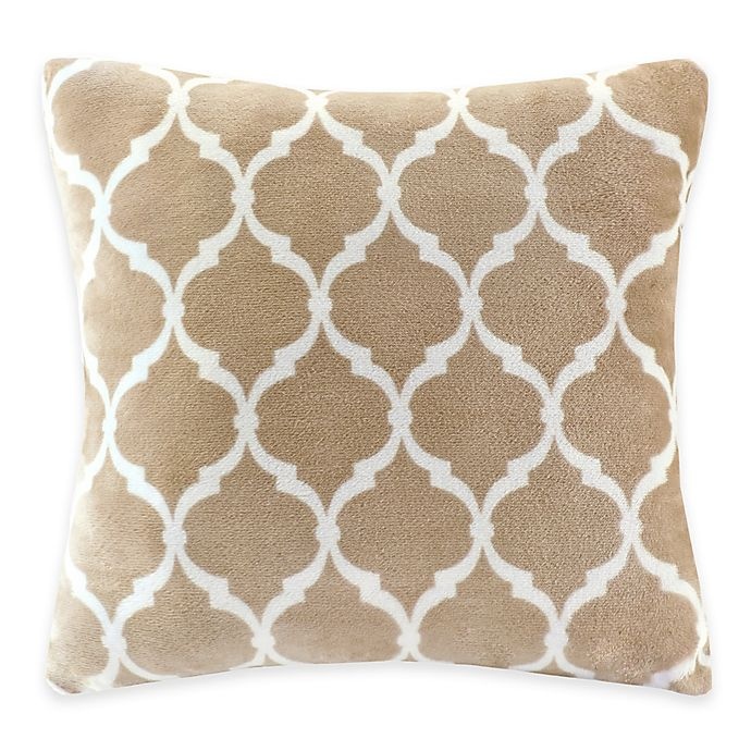 slide 1 of 1, Madison Park Ogee Reversible Square Throw Pillow - Tan, 1 ct