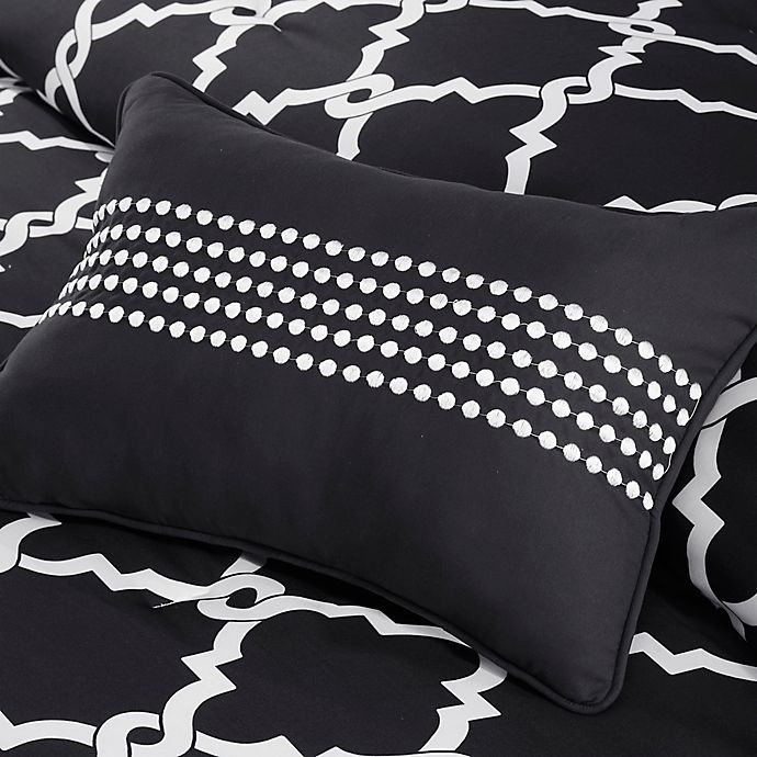 slide 11 of 12, Madison Park Essentials Merritt Reversible King Comforter Set - Black, 9 ct