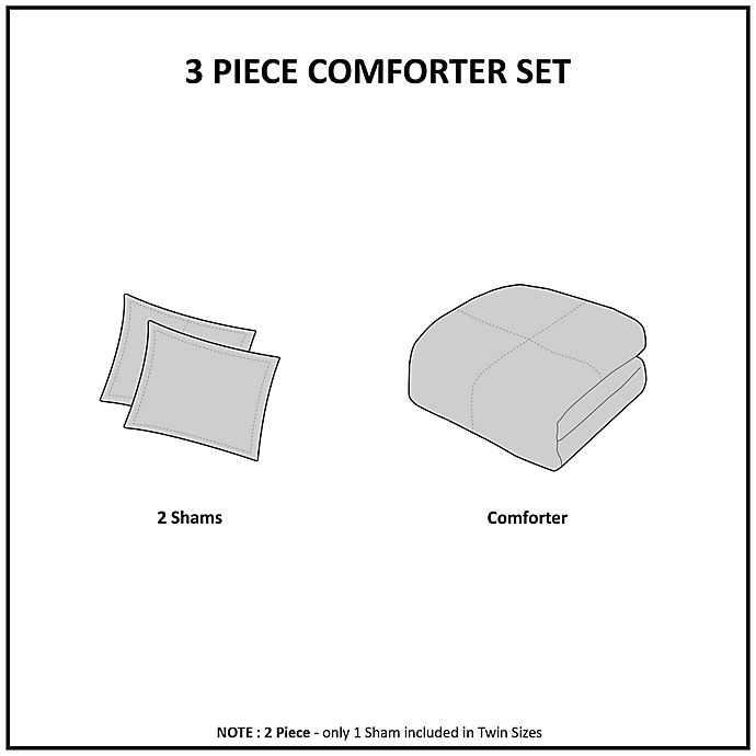 slide 5 of 10, Madison Park Bismarck Ultra Plush King Comforter Set - Ivory, 3 ct