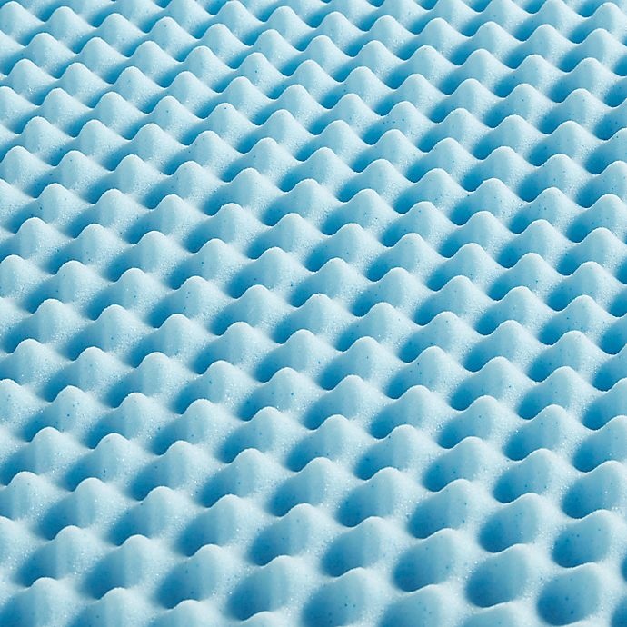 slide 6 of 6, Sleep Philosophy Flexapedic Gel Memory Foam Full Mattress Topper - Blue, 1.5 in