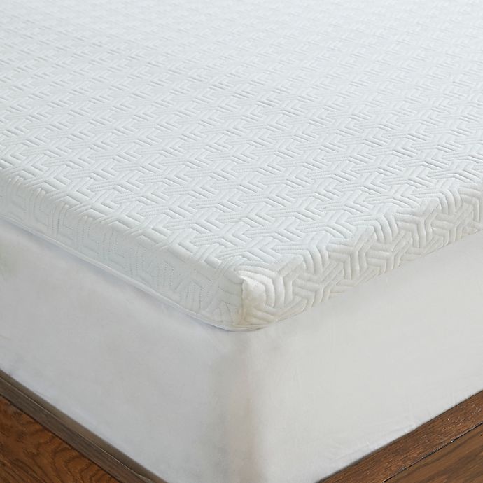 slide 2 of 9, Sleep Philosophy Flexapedic Memory Foam Queen Mattress Topper - White, 2 in