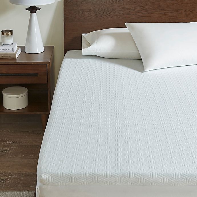 slide 4 of 9, Sleep Philosophy Flexapedic Memory Foam Queen Mattress Topper - White, 2 in