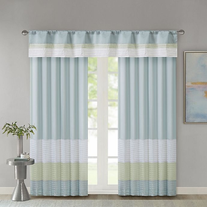slide 8 of 10, Madison Park Amherst Rod Pocket/Back Tab Window Curtain Panel - Green, 84 in