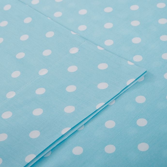 slide 2 of 4, Mi Zone Polka Dot Twin Sheet Set - Aqua, 1 ct