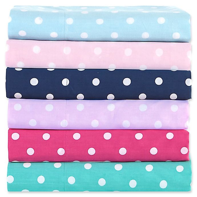 slide 3 of 4, Mi Zone Polka Dot Twin Sheet Set - Aqua, 1 ct