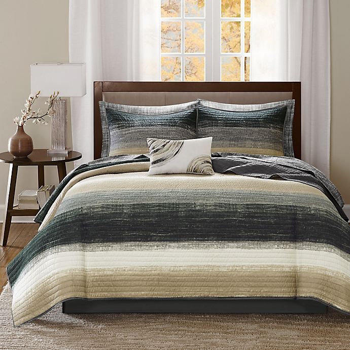 slide 3 of 7, Madison Park Essentials Saben Reversible California King Coverlet and Sheet Set - Taupe, 8 ct