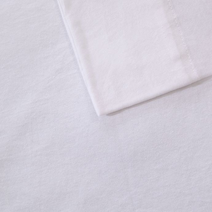 slide 2 of 4, Intelligent Design Jersey Knit Twin XL Sheet Set - White, 1 ct