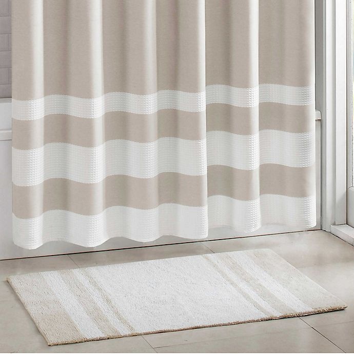 slide 3 of 8, Madison Park Spa Cotton Reversible Cotton Bath Rug - Taupe, 24 in x 72 in