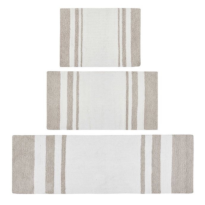 slide 6 of 8, Madison Park Spa Cotton Reversible Cotton Bath Rug - Taupe, 24 in x 72 in