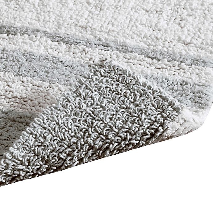 slide 5 of 5, Madison Park Spa Cotton Reversible Cotton Bath Rug - Grey, 24 in x 72 in