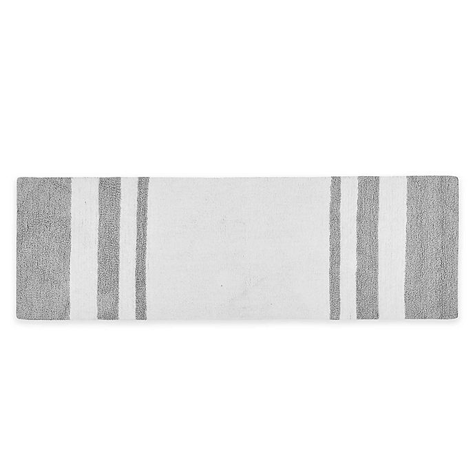 slide 1 of 5, Madison Park Spa Cotton Reversible Cotton Bath Rug - Grey, 24 in x 72 in
