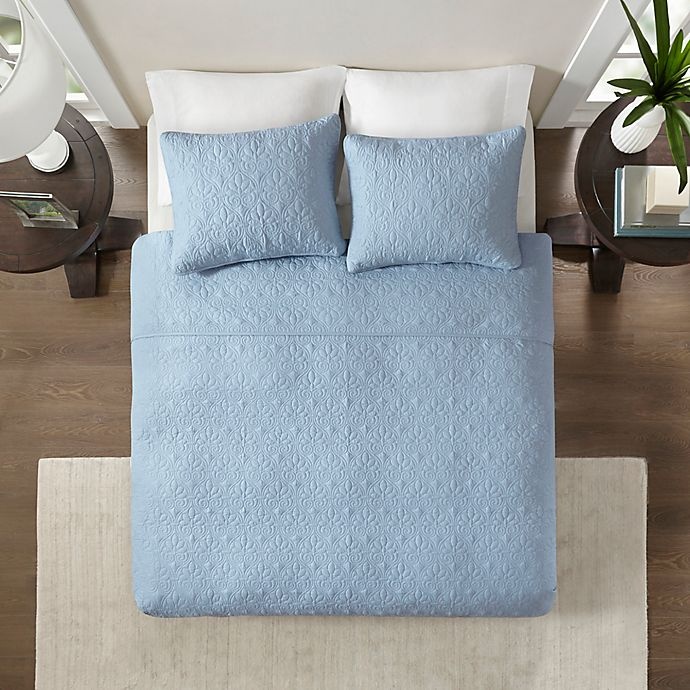 slide 3 of 8, Madison Park Quebec Reversible Twin/Twin XL Coverlet Set - Blue, 2 ct