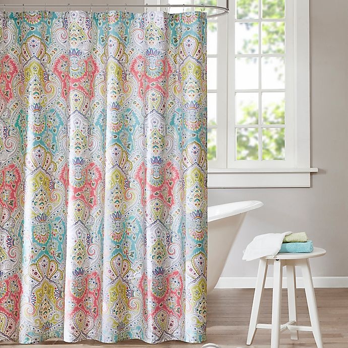 slide 1 of 2, Echo Design Cyprus Shower Curtain, 72 in x 72 in
