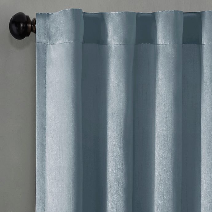slide 2 of 3, Madison Park Andora Rod Pocket/Back Tab Lined Window Curtain Panel - Blue, 108 in