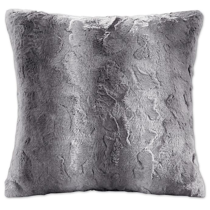slide 1 of 5, Madison Park Zuri Square Throw Pillow - Grey, 20 in