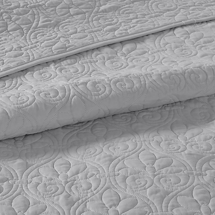 slide 6 of 8, Madison Park Quebec Reversible King Bedspread Set - Grey, 1 ct