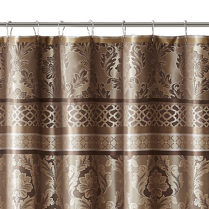 slide 2 of 3, Madison Park Bellagio Shower Curtain - Taupe, 72 in